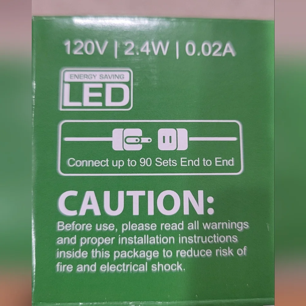 New Holiday Home 25 led bulb ct c9 multicolor bulbs green string lights. 11.5'